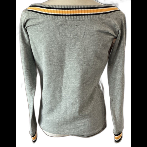 Touch Sweatshirt Women's Size S Gray Pittsburgh Steelers Graphic Rhinestone - Picture 2 of 9